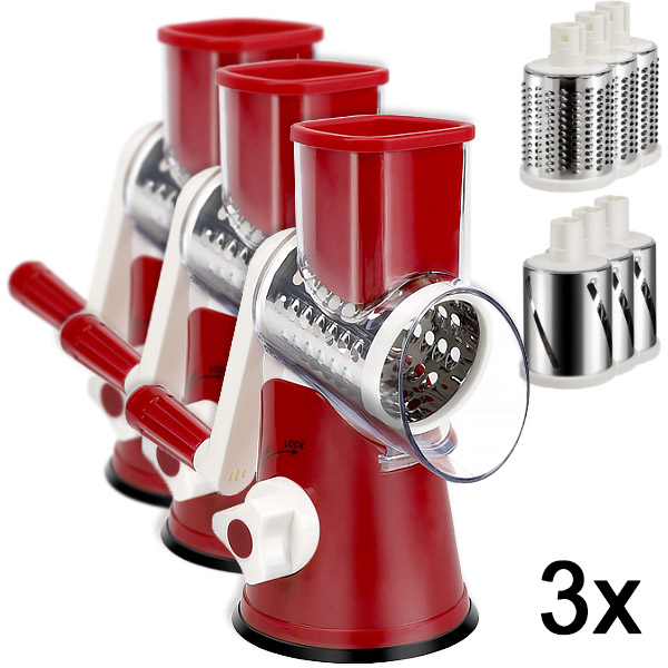 3x Dārzeņu griezējs-smalcinātājs 3-in-1 | CUTERO