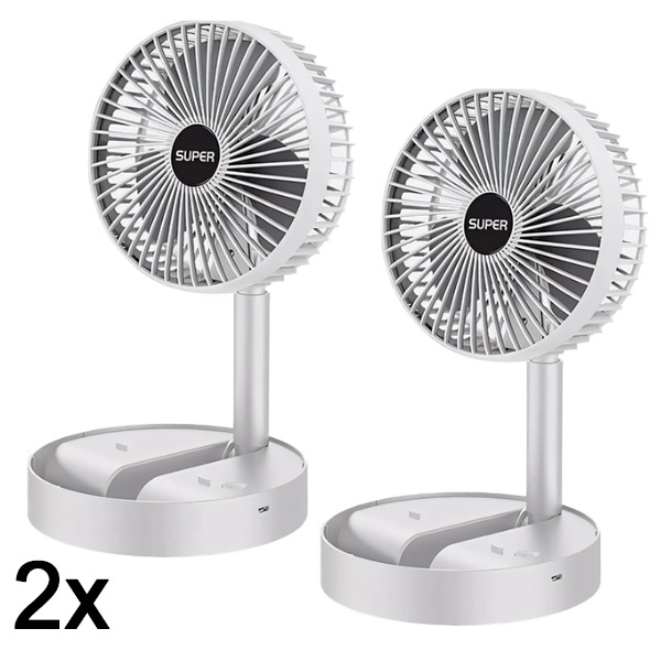 2x USB stacionārais elektriskais ventilators | FOLDICOOL