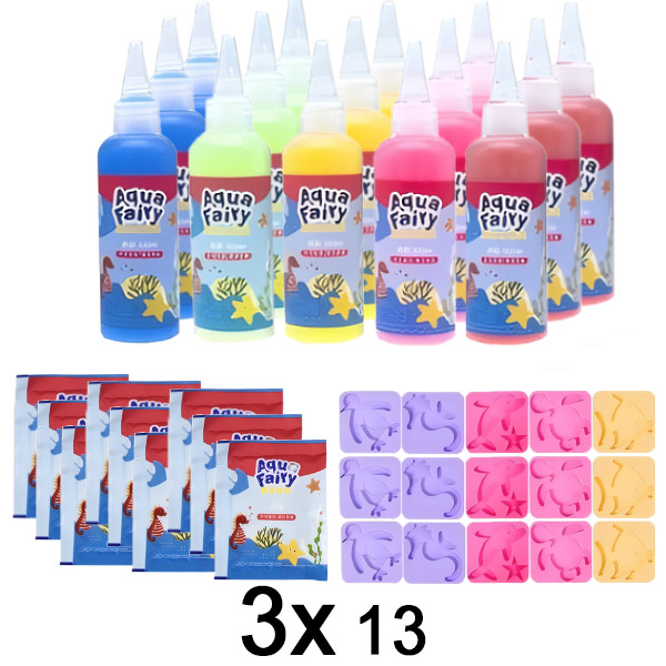 3x Ūdens rotaļlietu komplekts bērniem (13 gab.) | GELPLI