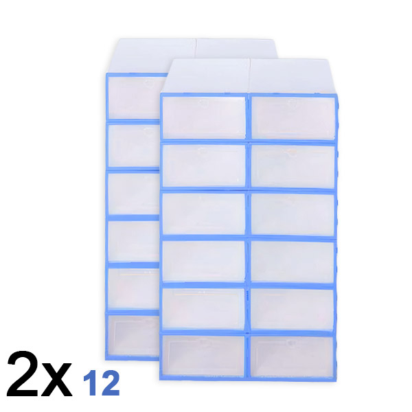 2x Plastmasas apavu uzglabāšanas kaste (12 gab.) | SHOEZY