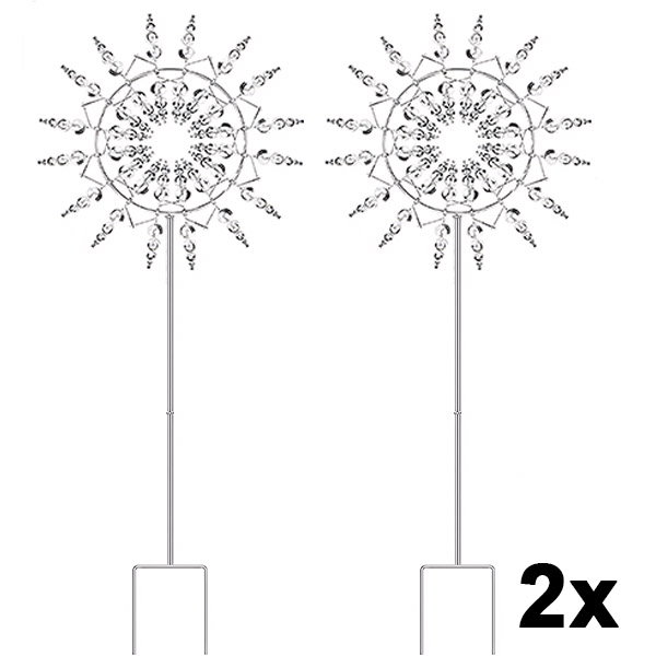 2x Dārza burvju kinētiskais vējdzirnaviņas | WINDARA