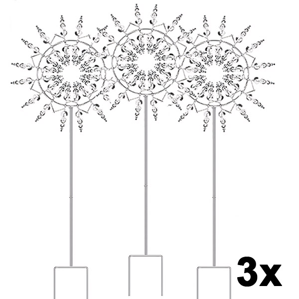 3x Dārza burvju kinētiskais vējdzirnaviņas | WINDARA