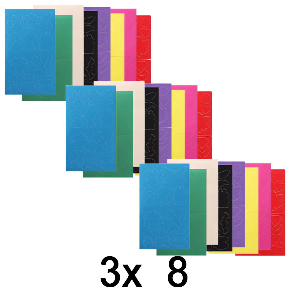 3x Uzlīmējami auduma labošanas plāksteri (8x dažādu krāsu) | ZAKRPKA