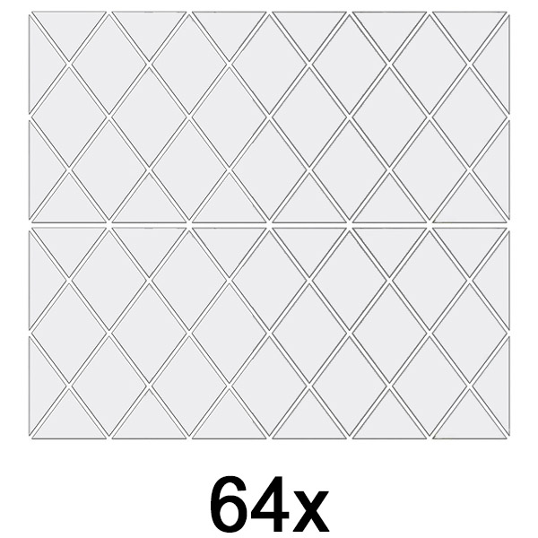 2x Spoguļu sienas uzlīmes (32 gab.) | WALLGEM