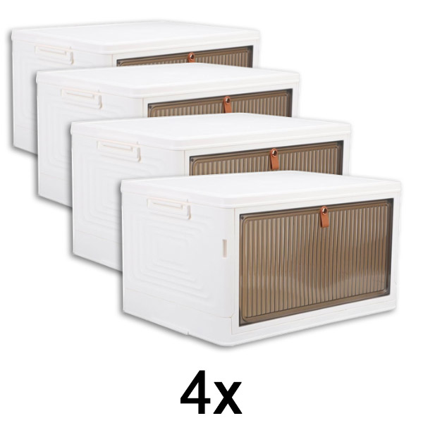 4x Uzglabāšanas kaste ar vāku | ORGABOX
