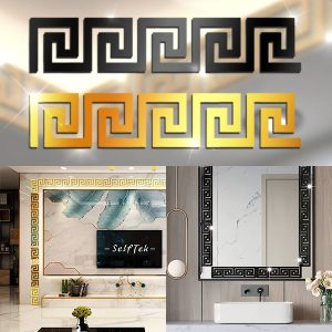 Elegantas 3D spoguļu sienas uzlīmes (10 gab.) | GLOROB