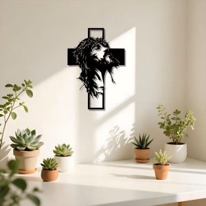 Moderna metāla sienas krusts | JESUMET