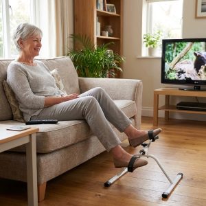 Mini pedāļu trenažieris darbagaldam, dīvānam un krēslam - rokas un kājas, regulējama pretestība, līdz 150 kg | PEDALORA